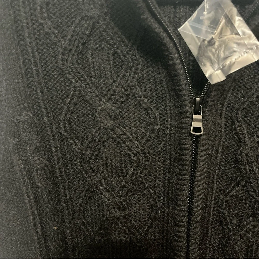 Denim & Co Black Sleeveless Zip-Up Sweater Vest NWOT - Picture 4 of 8